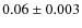 $0.06\pm 0.003$