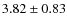 $3.82\pm 0.83$