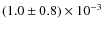 $(1.0\pm 0.8)\times 10^{-3}$