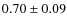 $0.70\pm 0.09$