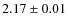 $2.17 \pm 0.01$