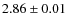 $2.86 \pm 0.01 $