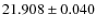 $21.908 \pm 0.040$