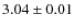 $3.04 \pm 0.01 $