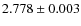 $2.778\pm 0.003$