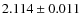 $2.114\pm0.011$