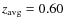 $z_{\rm avg}=0.60$