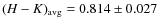 $(H-K)_{\rm avg}=0.814\pm0.027$