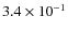 $3.4\times 10^{-1}$
