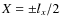 $X = \pm l_x/2$