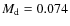 $M_{\rm d}=0.074$