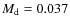 $M_{\rm d}=0.037$