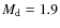 $M_{\rm d}=1.9$