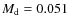 $M_{\rm d}=0.051$