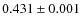 $0.431 \pm 0.001$