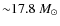${\sim}17.8~M_{\odot}$