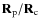 $\bf {R_{\rm p}/R_{{\rm c}}}$