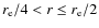 $r_{\rm e}/4 < r \leq r_{\rm e}/2$
