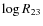 $\log R_{23}$