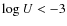 ${\log U < -3}$