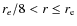 $r _{e}/8 < r \leq r _{\rm e}$
