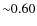 ${\sim}0.60$