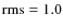 $\rm rms=1.0$