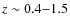 $z \sim 0.4{-}1.5$