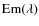 ${\rm Em}(\lambda)$
