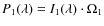 $P_1(\lambda) = I_1(\lambda) \cdot \Omega_1$