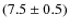 $(7.5\pm0.5)$