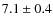 $7.1\pm0.4$
