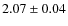$2.07\pm0.04$