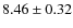 $8.46\pm0.32$