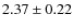 $2.37\pm0.22$