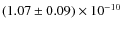 $(1.07\pm0.09)\times 10^{-10}$
