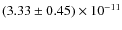 $(3.33\pm0.45)\times 10^{-11}$