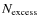 $N_{\rm excess}$