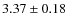 $3.37\pm0.18$