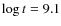 $\log t=9.1$