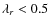 $\lambda_r<0.5$