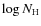 $\log N_{\rm H}$