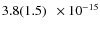 $ 3.8(1.5)\phantom{0}\times 10^{-15} $