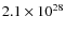$ 2.1\times 10^{28}$