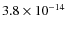 $3.8\times 10^{-14}$