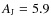 $A_{\rm J} = 5.9$