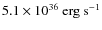 $5.1\times10^{36}~{\rm erg~s}^{-1}$