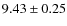 $9.43 \pm 0.25$