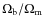 ${\Omega}_{\rm b}/ {\Omega}_{\rm m}$