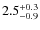 $\rm 2.5^{+0.3}_{-0.9}$